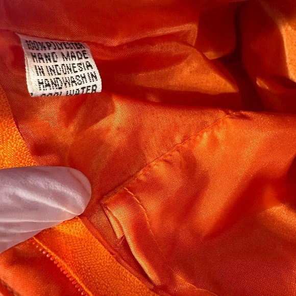 Vintage Dragonfly Silk Bag Wood Handle Artisanal Boho Asian Statement - Picture 10 of 11